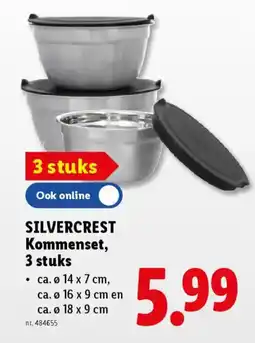 Lidl Silvercrest kommenset aanbieding