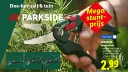 Lidl Parkside snoeischaar aanbieding