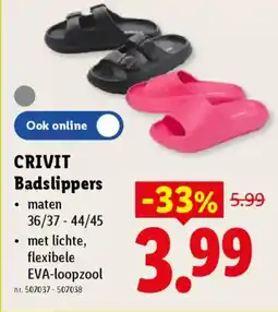 Lidl Crivit badslippers aanbieding
