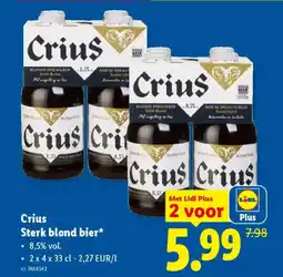 Lidl Crius Sterk blond bier aanbieding