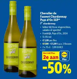 Lidl Chevalier de Fauvert Chardonnay Pays d'Oc IGP aanbieding