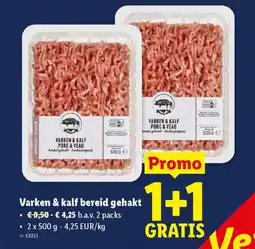 Lidl Varken & kalf bereid gehakt aanbieding