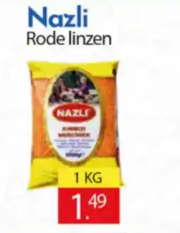 Tanger Markt Nazli Rode linzen aanbieding