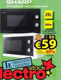 ElectroStock Sharp microgolfoven four à micro-ondes aanbieding