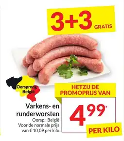 Intermarché Varkens en runderworsten aanbieding