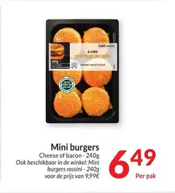 Intermarché Mini burgers Cheese of bacon aanbieding