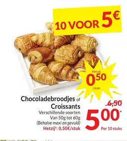 Intermarché Chocoladebroodjes of Croissants aanbieding