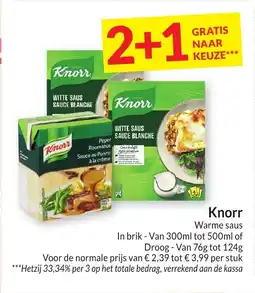 Intermarché Knorr Warme saus aanbieding