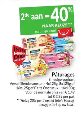 Intermarché Pâturages smeuïge yoghurt aanbieding