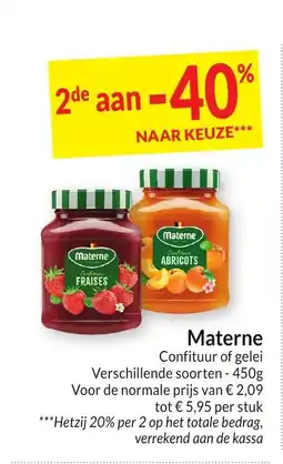 Intermarché Materne confituur of gelei aanbieding