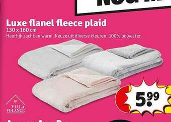 Kruidvat Luxe Flanel Fleece Plaid aanbieding
