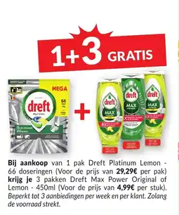 Intermarché Bij aankoop van 1 pak dreft platinum lemon aanbieding