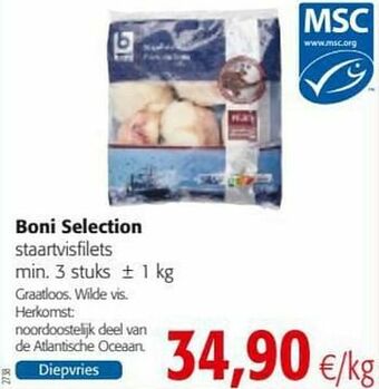 Colruyt Boni selection staartvisfilets aanbieding