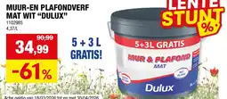 Hubo Muur-en plafondverf mat wit "dulux" aanbieding