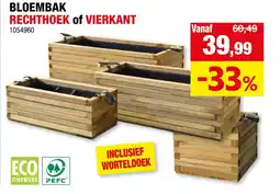 Hubo Bloembak rechthoek of vierkant aanbieding