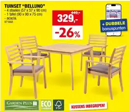 Hubo Tuinset "belluno” aanbieding