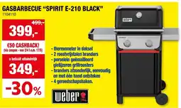 Hubo Gasbarbecue "spirit e-210 black" aanbieding