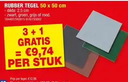 Hubo Rubber tegel 50 x 50 cm aanbieding