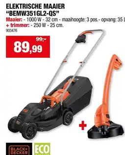 Hubo Elektrische maaier "bemw351gl2-qs aanbieding