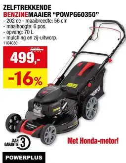 Hubo Zelftrekkende benzinemaaier "powpg60350" aanbieding