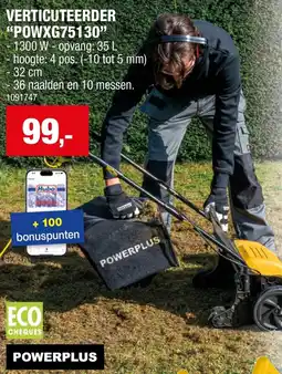 Hubo Verticuteerder "powxg75130 aanbieding