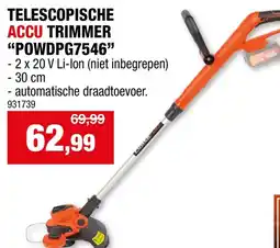 Hubo Telescopische accu trimmer "powdpg7546" aanbieding