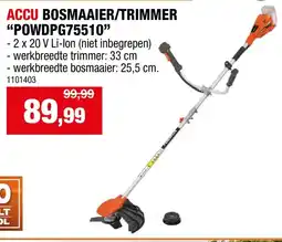 Hubo Accu bosmaaier/trimmer "powdpg75510" aanbieding