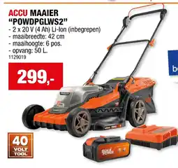 Hubo Accu maaier "powdpglws2" aanbieding