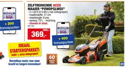 Hubo Zelftrekkende accu maaier "powdpglms5" aanbieding