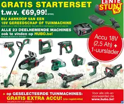 Hubo Gratis starterset aanbieding