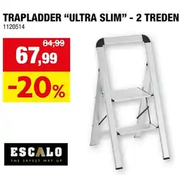 Hubo Trapladder “ultra slim” - 2 treden aanbieding