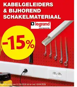 Hubo Kabelgeleiders & bijhorend schakelmateriaal lt legrand aanbieding