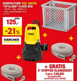 Hubo Dompelpomp vuil water "sp16.000" flood box aanbieding