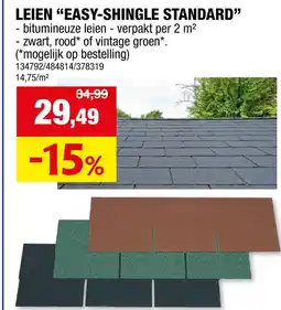 Hubo Leien "easy-shingle standard" aanbieding