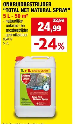 Hubo Onkruidbestrijder "total net natural spray" 5 l -50 m2 aanbieding