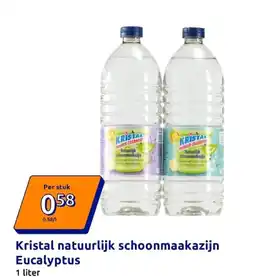 Action Kristal natuurlijk schoonmaakazijn Eucalyptus aanbieding