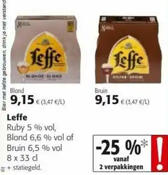Leffe ruby blond of bruin