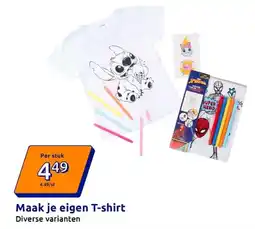Action Maak je eigen T-shirt aanbieding