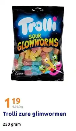 Action Trolli zure glimwormen aanbieding