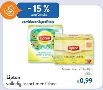 OKay Lipton yellow label aanbieding