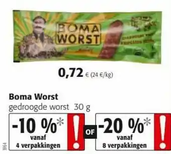 Colruyt Boma worst gedroogde worst aanbieding