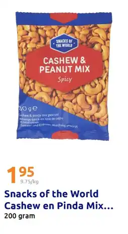 Action Snacks of the World Cashew en Pinda Mix Spicy aanbieding