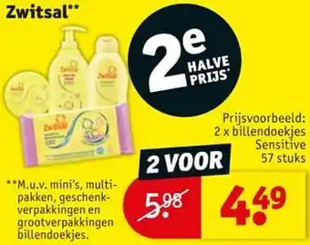Kruidvat Billendoekjes sensitive aanbieding