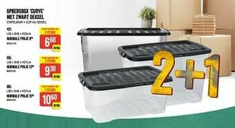 HandyHome Opbergbox curve met zwart deksel aanbieding