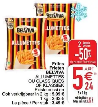 Cora Frites frieten belviva allumettes ou classiques of klassiek aanbieding