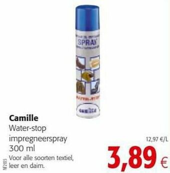 Colruyt Camille water-stop impregneerspray aanbieding
