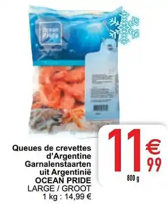 Cora Queues de crevettes d`argentine garnalenstaarten uit argentinië ocean pride large - groot aanbieding