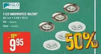 HandyHome 3 led inbouwspots mazuby aanbieding