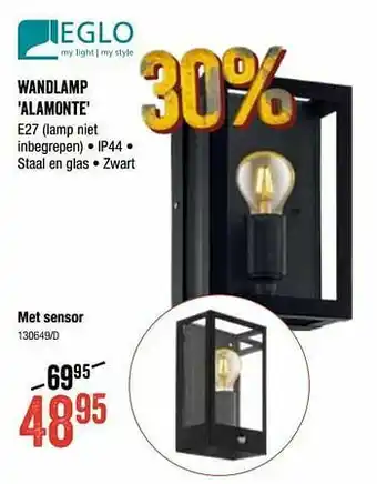 Wandlamp alamonte met sensor