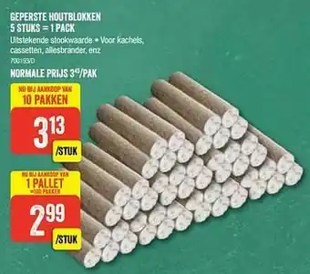 Geperste houtblokken